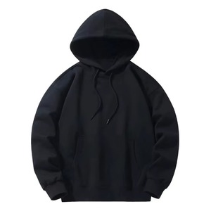 Sweat-shirt à capuche pour homme 100% coton molletonné Coupe classique Couleur unie Vêtement décontracté pour l'automne Avec poche avant Impression sérigraphique - Product Image 2