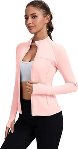 Women's <b>Black</b> <b>Long</b> <b>Sleeve</b> Fitted Zip Front Sports <b>Bodysuit</b> with Polyester and Solid Color Design No Packaging - Product Image 3