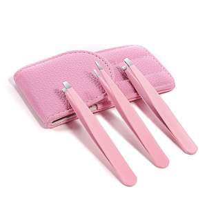 Juego de Pinzas Profesionales de Acero Inoxidable con Punta para Extensión de Pestañas y Cejas - Product Image 5