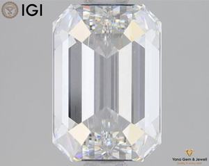 Solitaire 2.00 Ct Emerald Cut Diamond CVD Lab Grown 8.45 MM F Color VS1 Clarté IGI Certifié Créez votre bague de rêve - Product Image 4