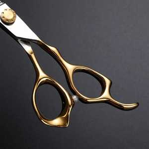 Tijeras de Peluquería Profesionales en Tono Dorado para Mascotas, Tijeras de Entresacar, Tijeras de Corte para Salón, Herramientas de Peluquería para Diestros - Product Image 6