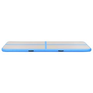 Tapis de gymnastique gonflable en PVC bleu avec pompe 315"x39.4"x3.9"-Équipement et accessoires de gymnastique - Product Image 6