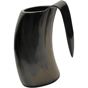 Premium Nordic Viking Buffalo Horn Drinking Cup Handmade Medieval Mead <b>Beer</b> Mug with Leather Wrapped - Product Image 3