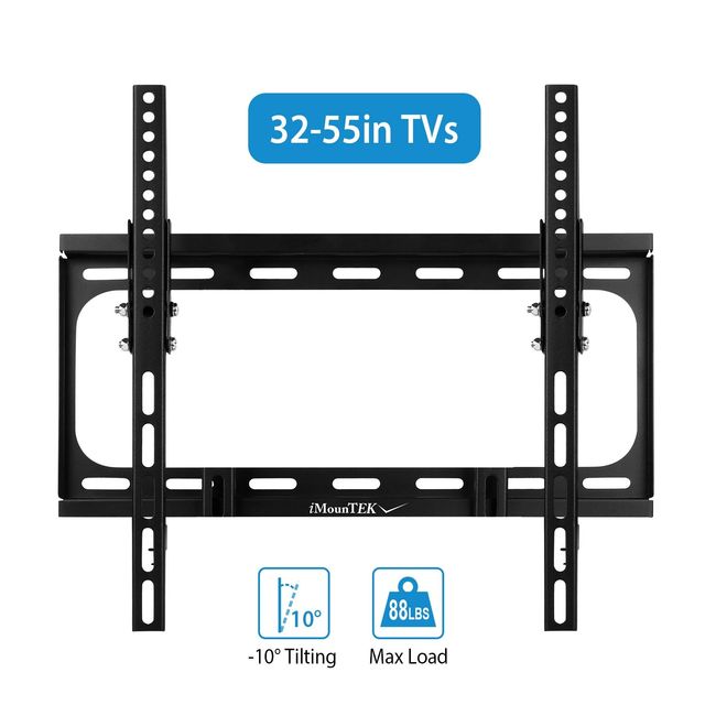 Dual Arm TV Wall Mount with Tilt Feature VESA 400x400mm for 32-55in TVs Maximum Compatibility with Dishes & Plates