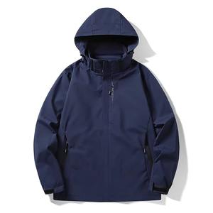 Custom Outdoor <b>Hooded</b> Waterproof Windbreaker <b>Soft</b> <b>Shell</b> Unisex Hiking Sportswear Breathable Stretch Microfleece Mountaineering - Product Image 5
