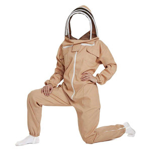 Beekeeper Protective <b>Suit</b> with Veil Tan Color Four Seasons Casual Wear Full Body Coverage Model SL-BKS-107 - Product Image 1