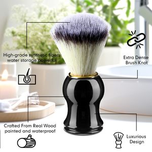 Shaving Set 4pcs Shaving <b>Brush</b> for Men Hand Crafted Shaving <b>Brush</b> Wet Shave Using Shaving Cream Professional Top High Quality - Product Image 3