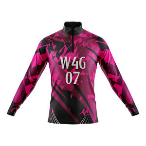 Maillot de cyclisme coupe-vent à manches longues avec logo personnalisé, évacuation de l'humidité, séchage rapide, grande taille, léger, en Spandex/Polyester - Product Image 4