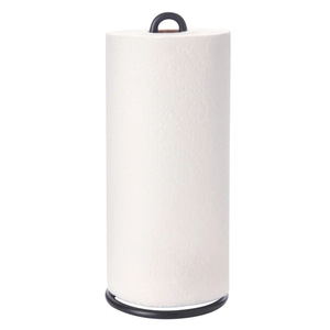 Porte-rouleau de papier essuie-tout en acier inoxydable avec bras à tension, déchirage à une main, support de rouleau de cuisine avec base lestée - Product Image 3