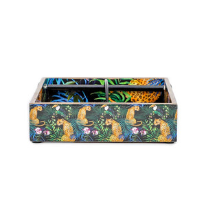 Artisan Luxury Enamel Coated Tissue Holder Custom Printed Floral Motif Eco-Friendly Waterproof for Classic <b>Vanity</b> <b>Bedroom</b> Dining - Product Image 2