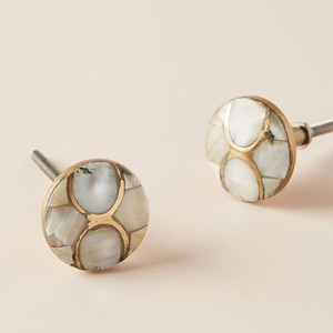 Brass Round Cabinet <b>Knob</b> with Mother of Pearl Inlay Modern Design <b>for</b> Kitchen <b>Dresser</b> Drawer Wardrobe <b>knobs</b> handle Usage - Product Image 1