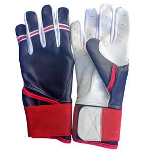 QASWA SPORTS Vibrant Orange High-Visibility Batting Gloves Reinforced Grey Leather Palm Premium Non-Slip <b>Hook</b> Loop Closure - Product Image 2