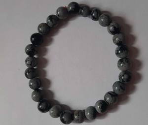 Pulsera de piedras preciosas de cuentas redondas de Calcedonia rosa y piedra lunar para joyería de aniversario - Product Image 2