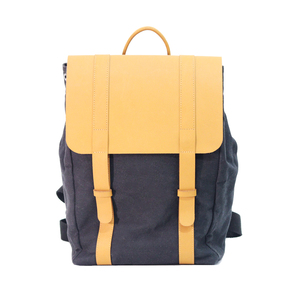 Vintage Waxed <b>Canvas</b> and Genuine Leather Backpack | Large Capacity Water Resistant Rucksack | Unisex Durable <b>Bag</b> for Travel - Product Image 1