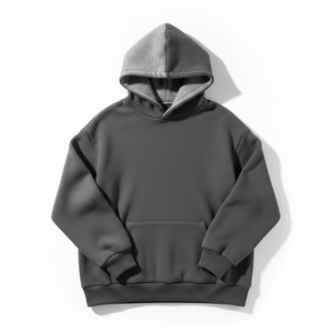 Sweat à capuche décontracté unisexe en molleton 100% coton, imprimé numérique brodé pour l'hiver - Product Image 5