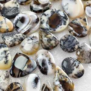Lot de cabochons en agate dendritique pour la fabrication de bijoux, 19x14x3mm 45x28x3mm - Poids moyen 22 carats - Product Image 3