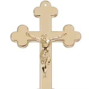 Crucifijo de Metal Plateado con Pedrería, Estatua Religiosa Católica Cristiana para Colgar en la Pared, para el Hogar, Iglesia, Altar, Navidad/Pascua - Product Image 6