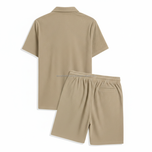 Conjunto de Dos Piezas para Hombre, Color Caqui, Transpirable, Personalizado, OEM, Venta al Por Mayor - Product Image 2