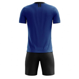 Uniforme de Balonmano Personalizado para Hombre, Color Azul y Negro a Rayas, 100% Poliéster, Impresión por Transferencia de Calor, Cuello en V, Secado Rápido - Product Image 6