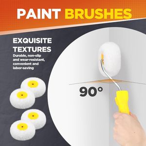 Kit Rullo per Pittura Angoli da 10 Pezzi con 9 Utensili per Angoli in Cartongesso e Rullo per Pittura da 3 Pollici con Manico da 12 Pollici per Applicazione Stucco - Product Image 2