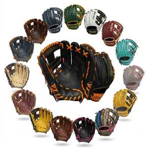 Gant de baseball professionnel en cuir uni de couleur personnalisée pour jeunes et adultes, gant de fielding durable pour l'entraînement au baseball et au softball - Product Image 1