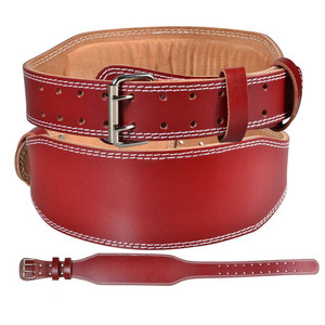 Ceinture de musculation en cuir de vachette respirante et écologique avec logo personnalisé, boucle métallique réglable, antidérapante, soutien dorsal professionnel - Product Image 1
