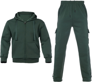 Ensemble de survêtement pour homme, 2 pièces, sweat-shirt à capuche, ensemble de jogging avec poches - Product Image 2
