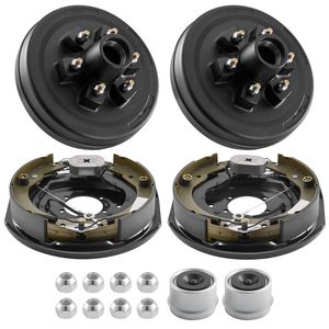 Kit Freno Elettrico per Rimorchio 12 x 2 Pollici (1 Paio) - Freni Auto-Regolanti da 6000 Libbre per Piastra di Supporto Assale - Kit Riparazione Freni - Product Image 1