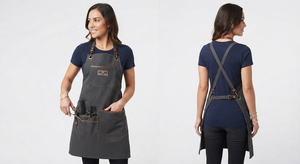 Tablier de Barbier en Cuir à Multiples Poches pour Femme, Tablier Personnalisable avec Logo, Bretelles Réglables, Grandes Poches, Tablier de Salon pour Dames - Product Image 4