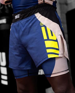 Pantalones Cortos de MMA Ligeros y Transpirables, Ropa Deportiva Elástica para Kickboxing, Entrenamiento Físico, Gimnasio, Ejercicio, Conjunto Deportivo - Product Image 2