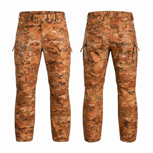 Hot Selling Soft Shell Waterproof <b>Camouflage</b> Pattern Sublimation Printing <b>Cargo</b> Pants Workwear High Waist Heavy Duty Pants Men - Product Image 5