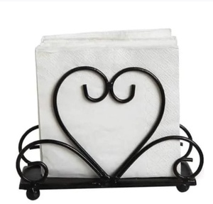 Handicrafts <b>Tabletop</b> Iron Napkin Dispenser Heart table Accessories - Product Image 1