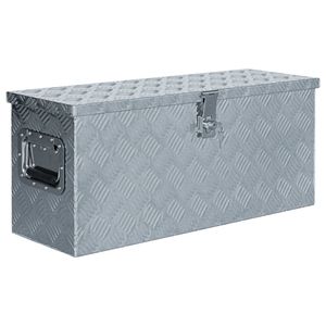 Boîte à outils en aluminium argenté 30,1"x10,4"x13"-Solution de rangement durable et élégante - Product Image 2