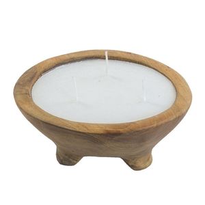Vela Aromática de Lujo Grande de 7 Mechas de Cera de Soja en Cuenco de Madera de Paulownia Hecho a Mano para Decoración del Hogar, Centro de Mesa para Bodas y Patio Exterior - Product Image 4