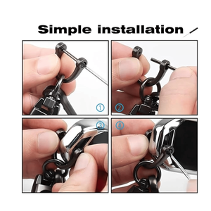 พวงกุญแจหนังและโลหะผสมรูปโลโก้รถยนต์ พร้อมวัสดุพรีเมียม - Product Image 3