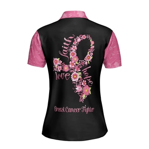 Camiseta Polo de Concienciación sobre el Cáncer de Mama de Polinesia, Camisetas Polo Personalizadas de Manga Corta con Botones, Venta Directa - Product Image 4