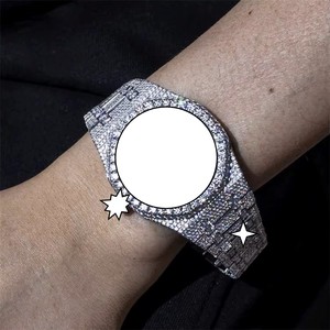 Montre mécanique personnalisée de luxe pour homme, étanche, style hip-hop, avec cadran en verre analogique et moissanite VVS couleur D en acier inoxydable - Product Image 4