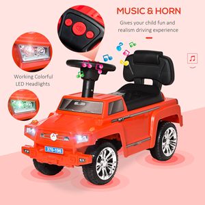 Auto Elettrica per Bambini Stile SUV Rossa con Musica, Clacson, Luci e Vano Portaoggetti per il Divertimento dei Bambini - Product Image 4