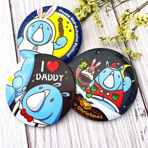 Insignias de metal OEM, regalos promocionales de fábrica, logotipo impreso personalizado, insignia de botón redondo en blanco, botones de hojalata personalizados - Product Image 3