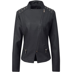 Veste en cuir pour femme, best-seller, design élégant et décontracté, confort doux, collection mode outdoor. - Product Image 3
