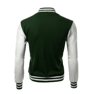 แจ็คเก็ตเบสบอลแบบ Letterman สำหรับผู้ชาย ขายส่ง ผลิตตามสั่ง ทำจากผ้าขนสัตว์/หนัง 100% - Product Image 5