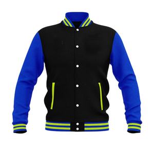 OEM personalizable de los hombres 100% polar Chenille bordado de béisbol Letterman Varsity chaqueta de invierno Reversible con capucha High Street - Product Image 4