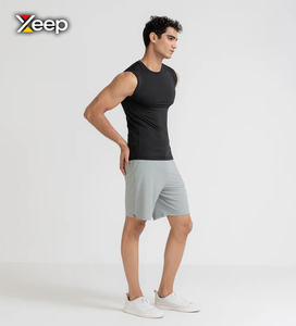 กางเกงขาสั้นผู้ชาย XEEP แบบลำลอง น้ำหนักเบา คุณภาพสูง แห้งเร็ว ระบายอากาศดี มีเชือกผูก ผลิตจากผ้าถัก บริการ OEM - Product Image 3