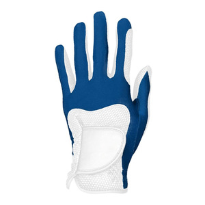 Guantes de golf de malla transpirable azules y blancos para mano derecha, unisex, deportivos, al por mayor, personalizados, de cuero Cabretta para hombre - Product Image 1