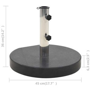 Granito nero 62.8 lb rotondo parasole Base per Patio ombrelloni & basi - Product Image 6