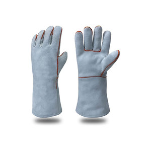 Gants de soudure en cuir à pouce droit, résistants à la chaleur, pour usage professionnel - Product Image 1