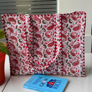 Bolsa de Mano Acolchada 100% Algodón, Resistente, con Cierre de Cremallera, Asas Largas, Ecológica, Reutilizable, Opción de Logotipo Personalizado, Embalaje en Caja - Product Image 1