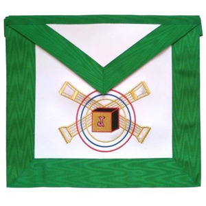 Tablier de Maçonnerie pour Grades Alliés, Blanc et Bleu, avec Ceinture Ajustable, Régalia Premium, Brodé, Épingle de Sûreté, Style Vintage - Product Image 2