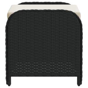 Tabouret de jardin en rotin PE noir 22,8 x 18,1 x 18,1 pouces, élégante chaise d'extérieur - Product Image 5