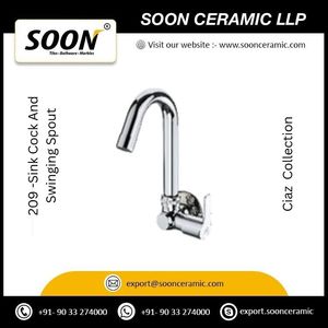 Basin Faucet 209 Sink Cock And <b>Swinging</b> Spout Stainless Steel Polished Sustainable Modern Design Wall-Mounted <b>Single</b> Handle - Product Image 5